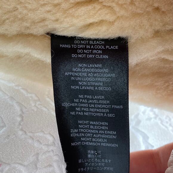 ENTIRE STUDIO LAMB LEATHER SHEARLING CORRETTO BOMBER JACKET BROWN SMALL NWT - Picture 15 of 15